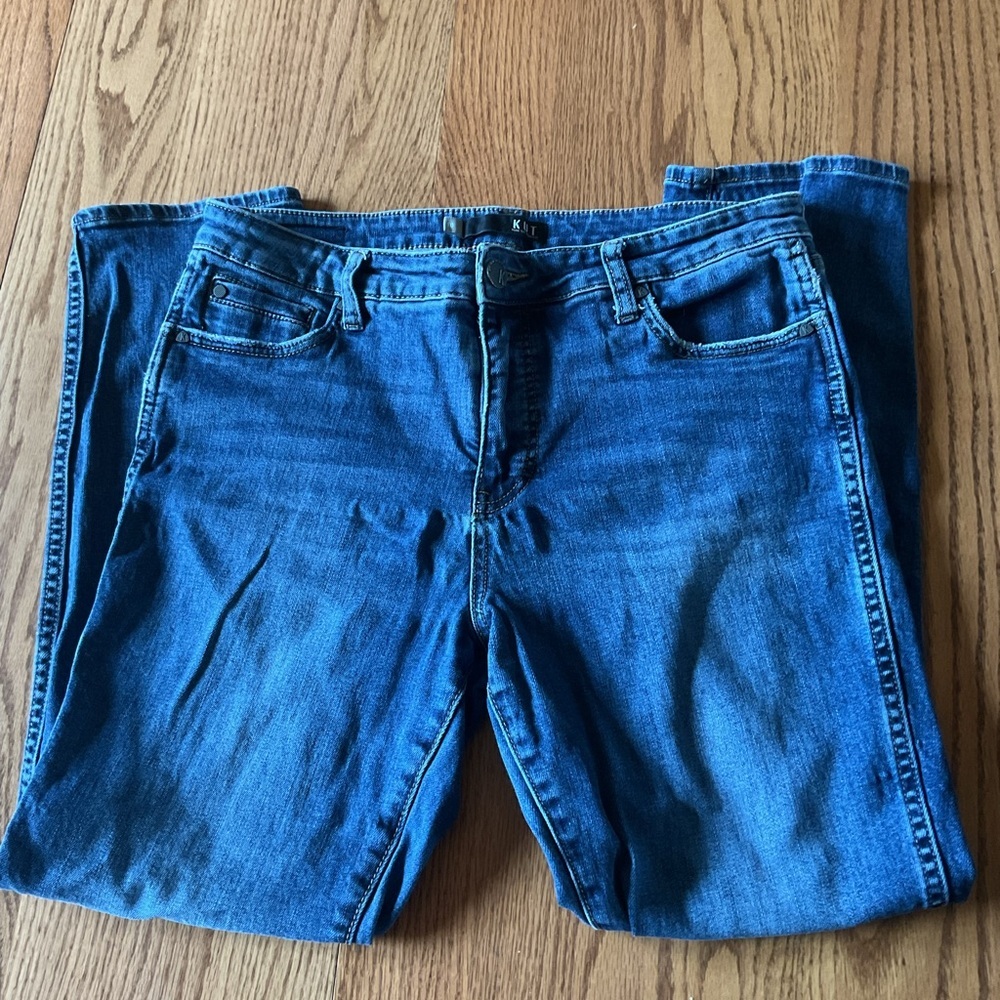 Kut from the Kloth Women's Blue Boyfriend Jeans. High size - Picture 5 of 6